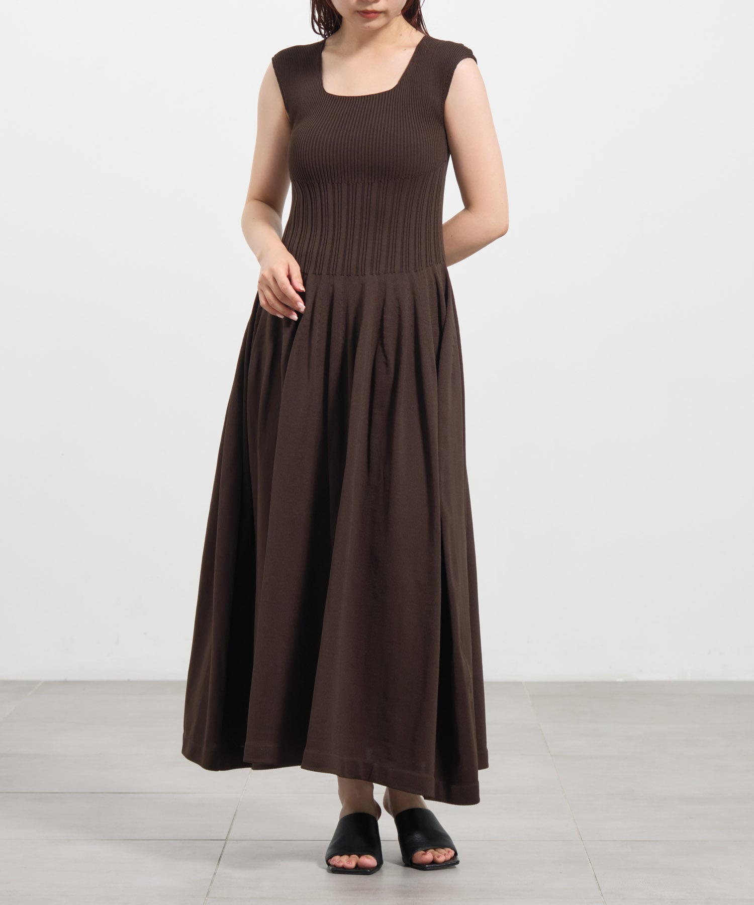 WHOLEGARMENT　Knit Flare One-Piece