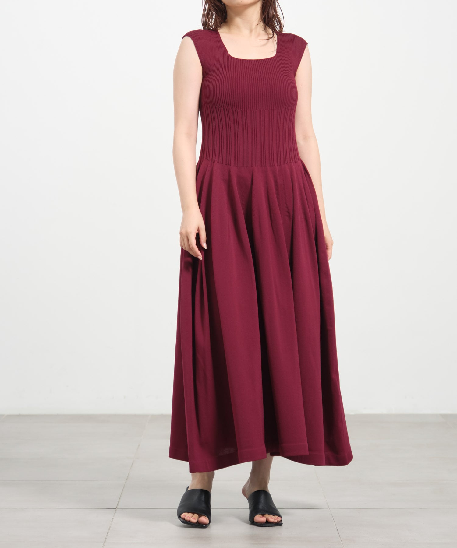 WHOLEGARMENT　Knit Flare One-Piece
