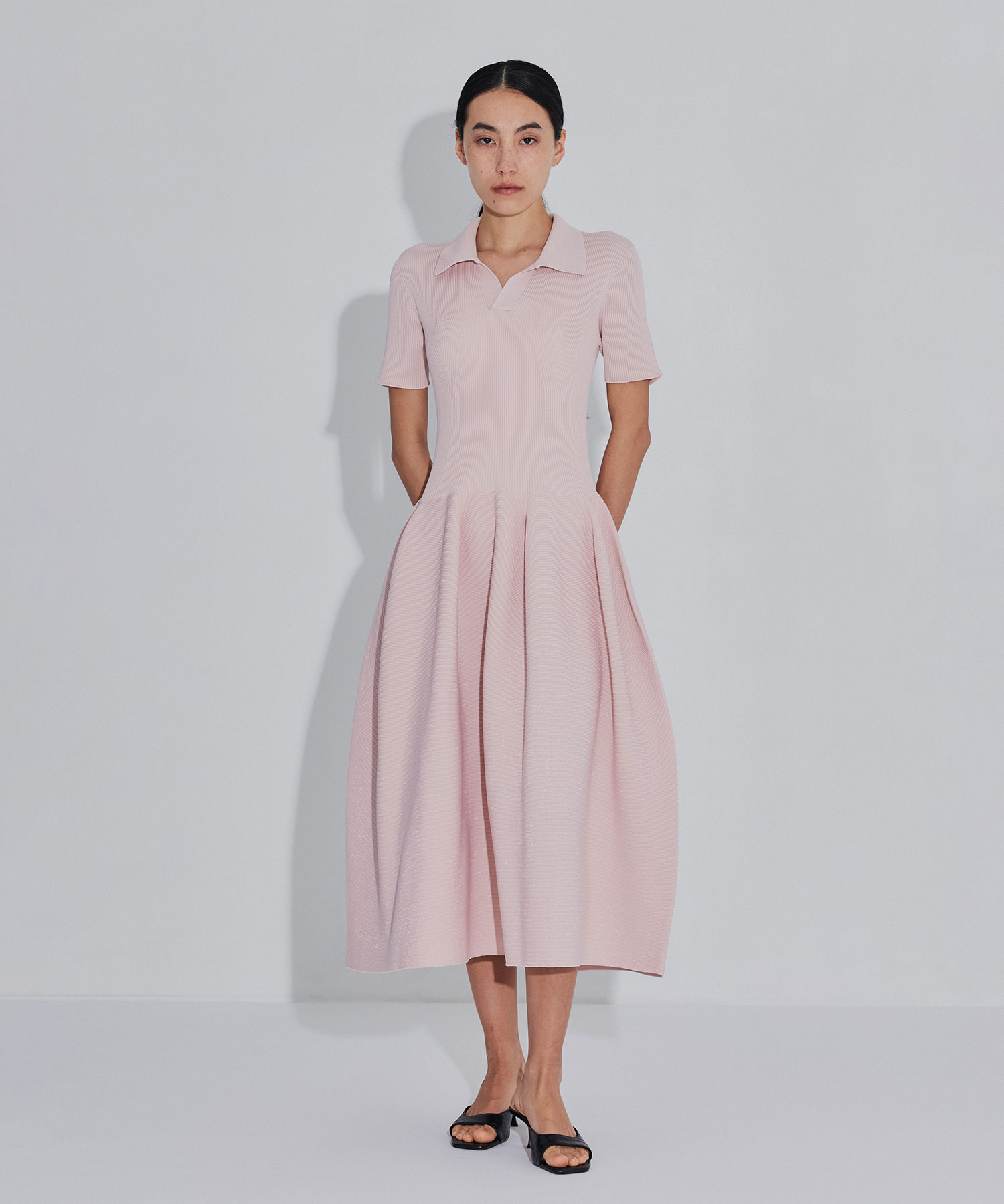 POTTERY GLITTER SHORT SLEEVE POLO DRESS