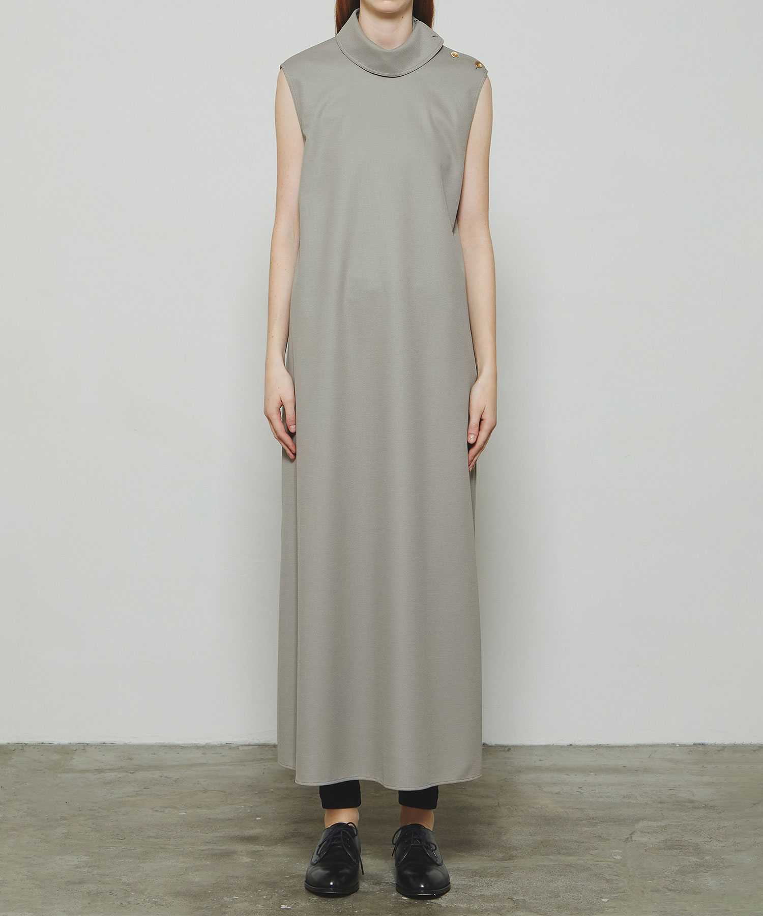RERACS HIGH NECK SIDE OPEN DRESS