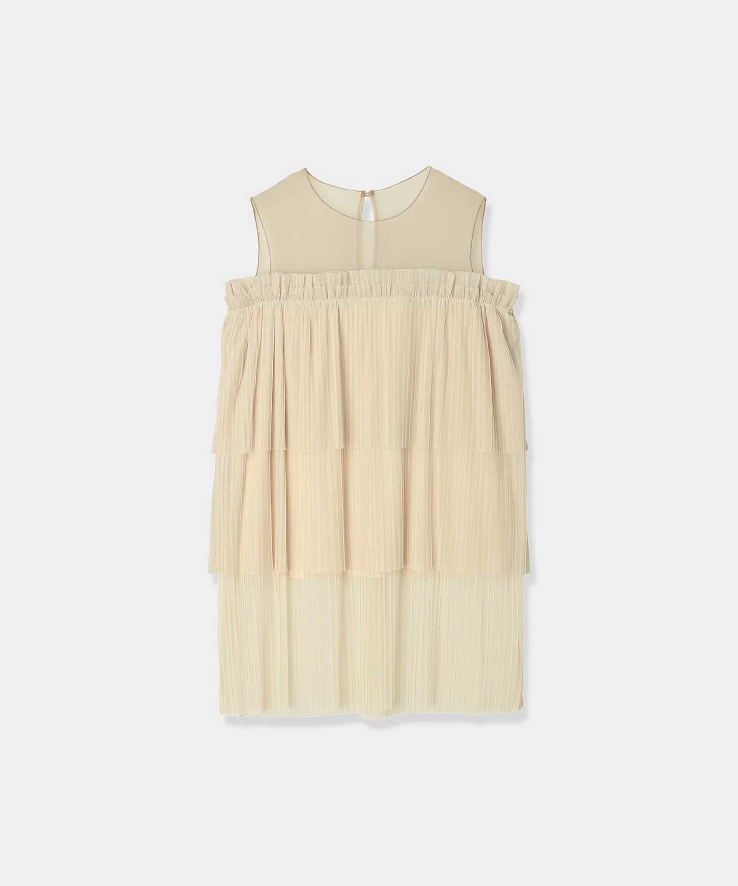 tulle pleats tiered tops