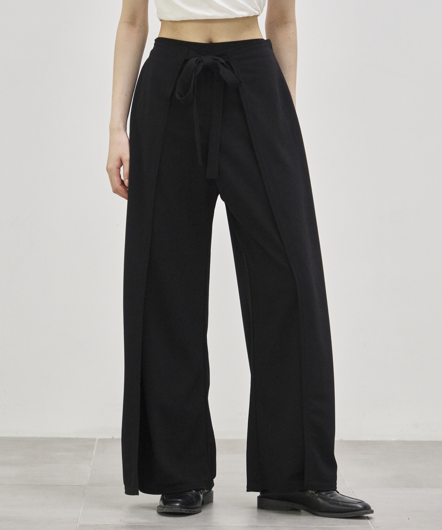 LUELLA WIDE-LEG WRAP TROUSERS
