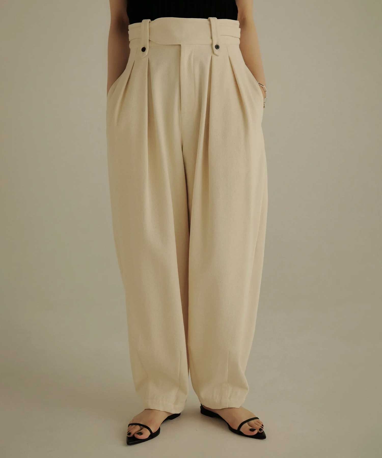 slab cotton cocoon pants