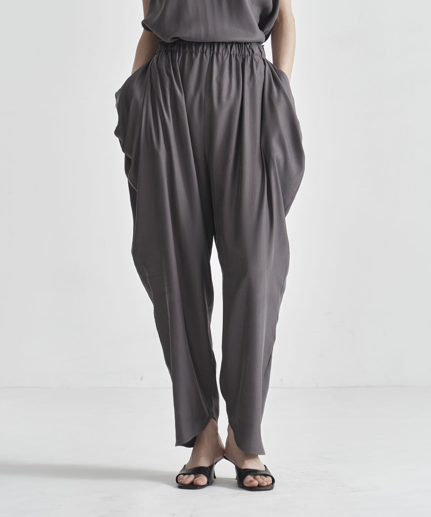 chambray drape pant