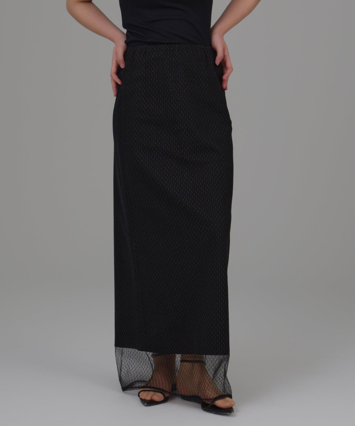 【WEB限定】tulle lace skirt