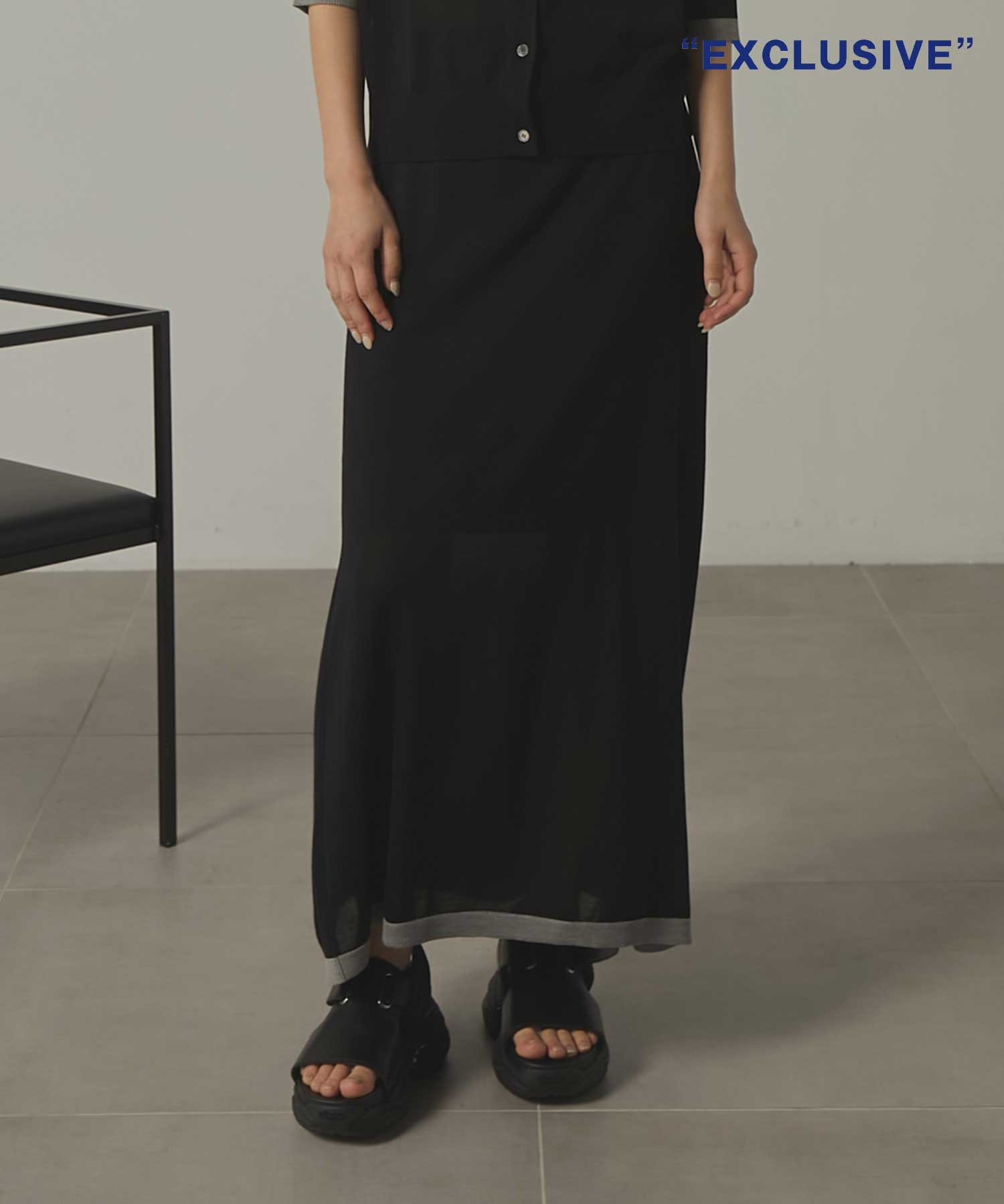 別注 Washable Silk Pencil Skirt
