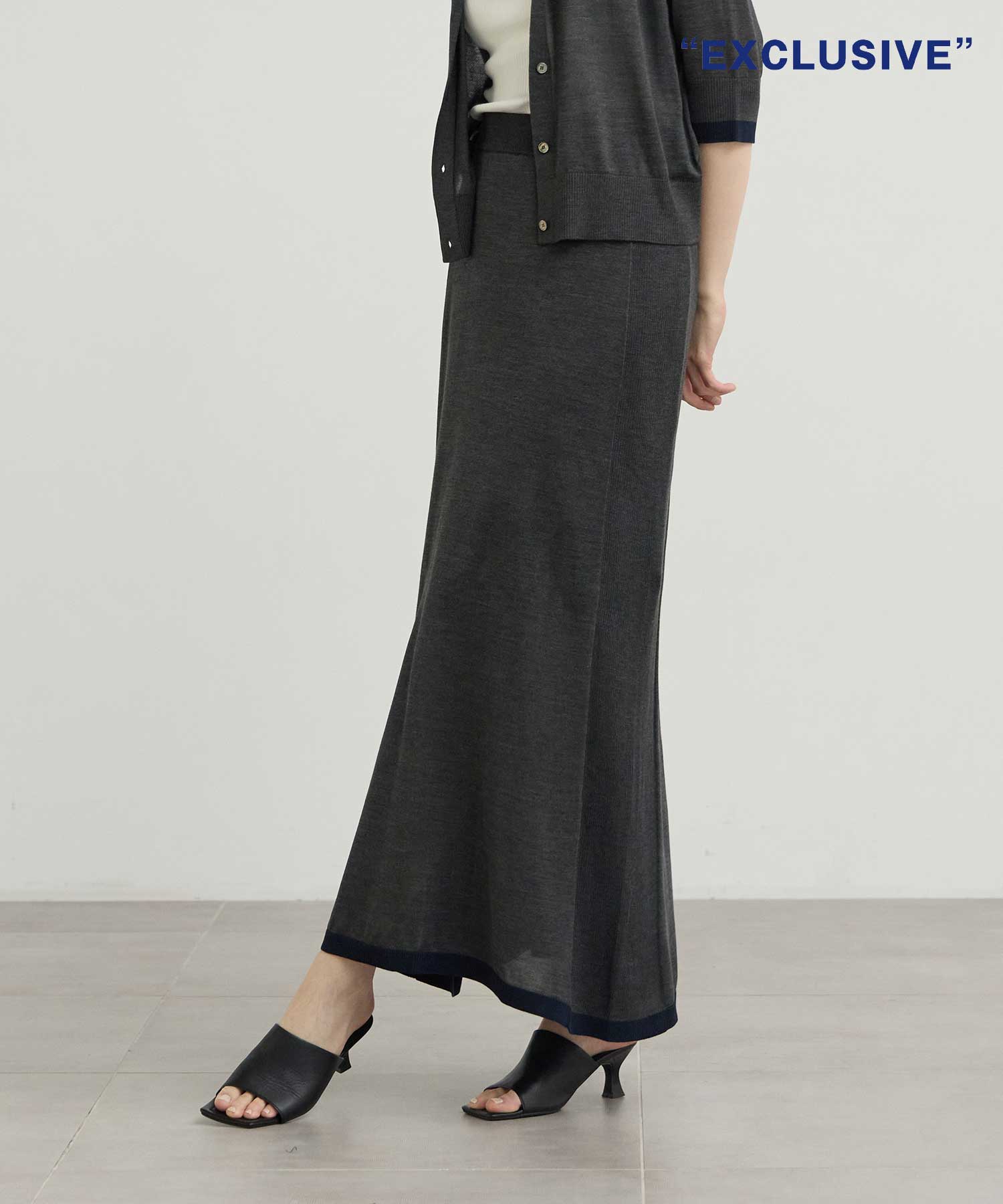 別注 Washable Silk Pencil Skirt