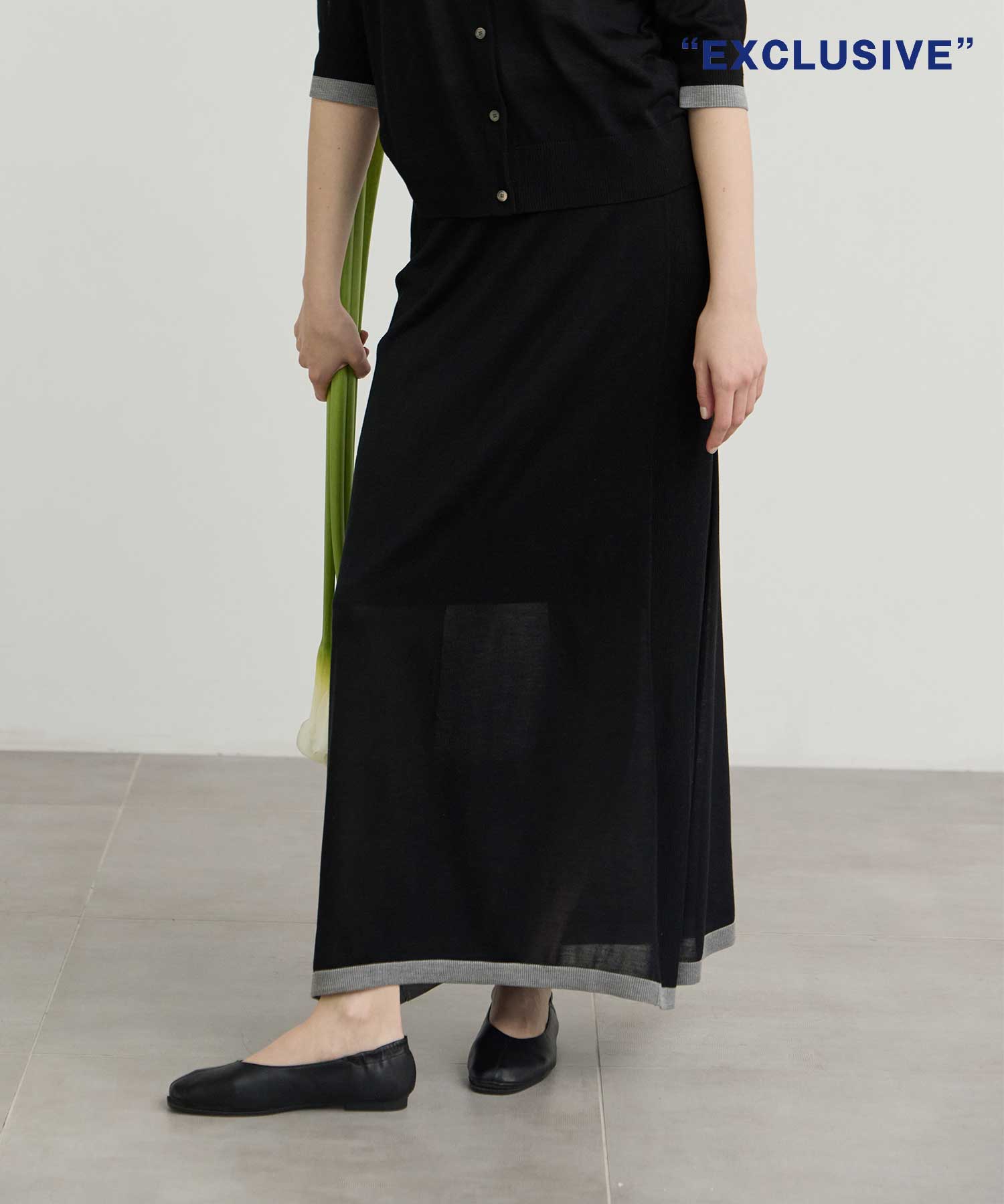 別注 Washable Silk Pencil Skirt