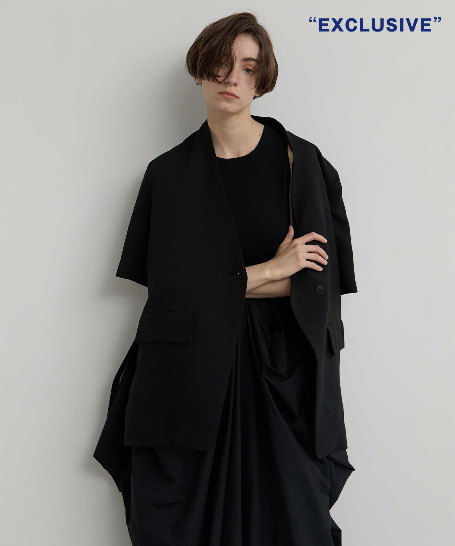 別注 side slit half sleeve jacket