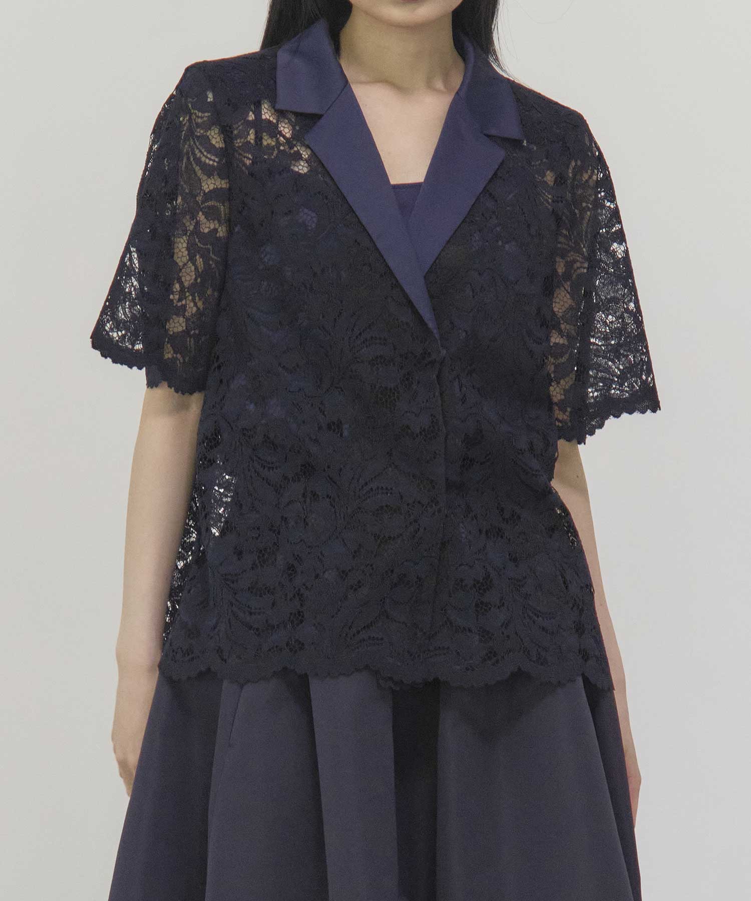 Harf Sleeve Lace Jacket