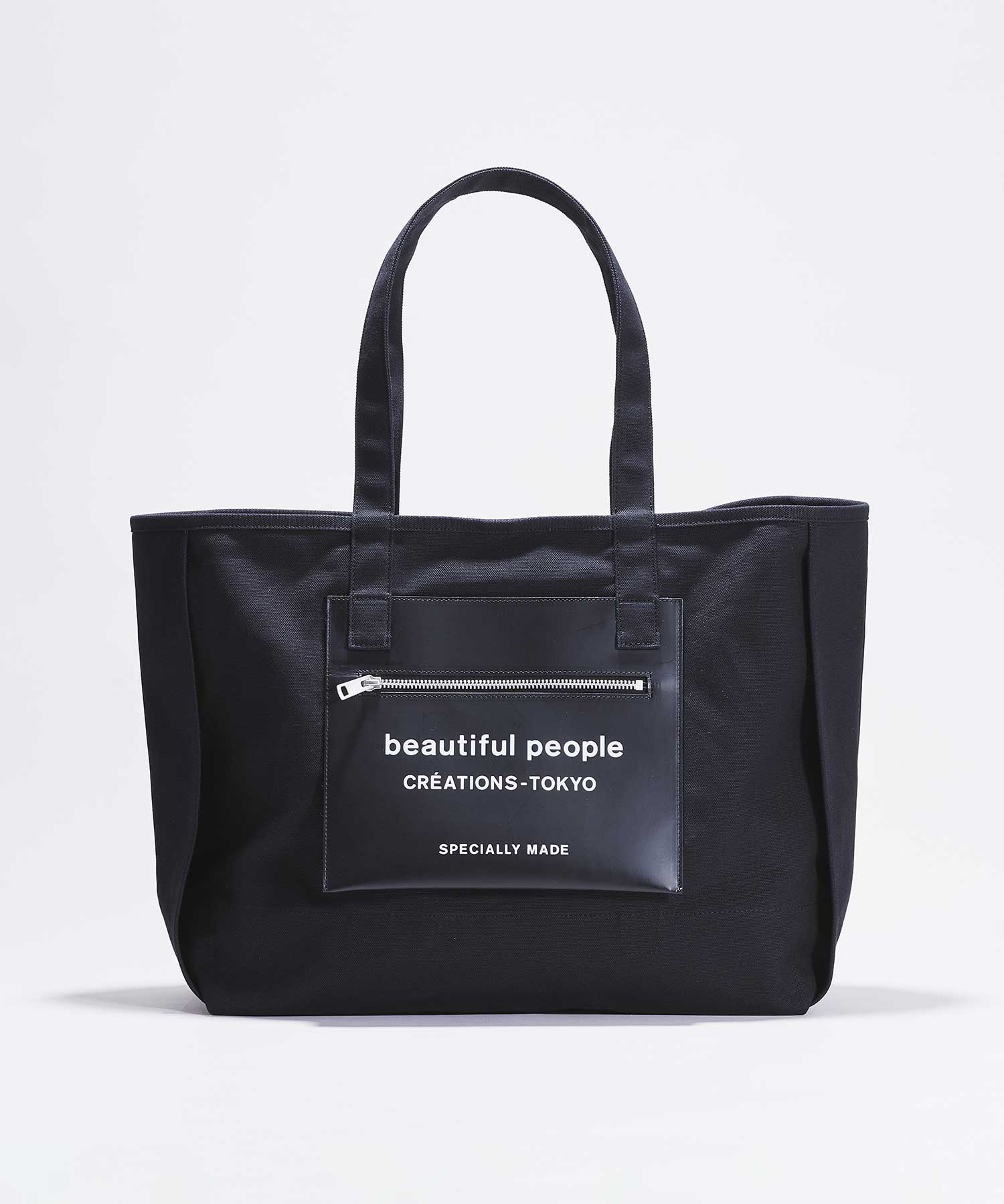 別注 Logo Leather Pocket Big Tote Bag