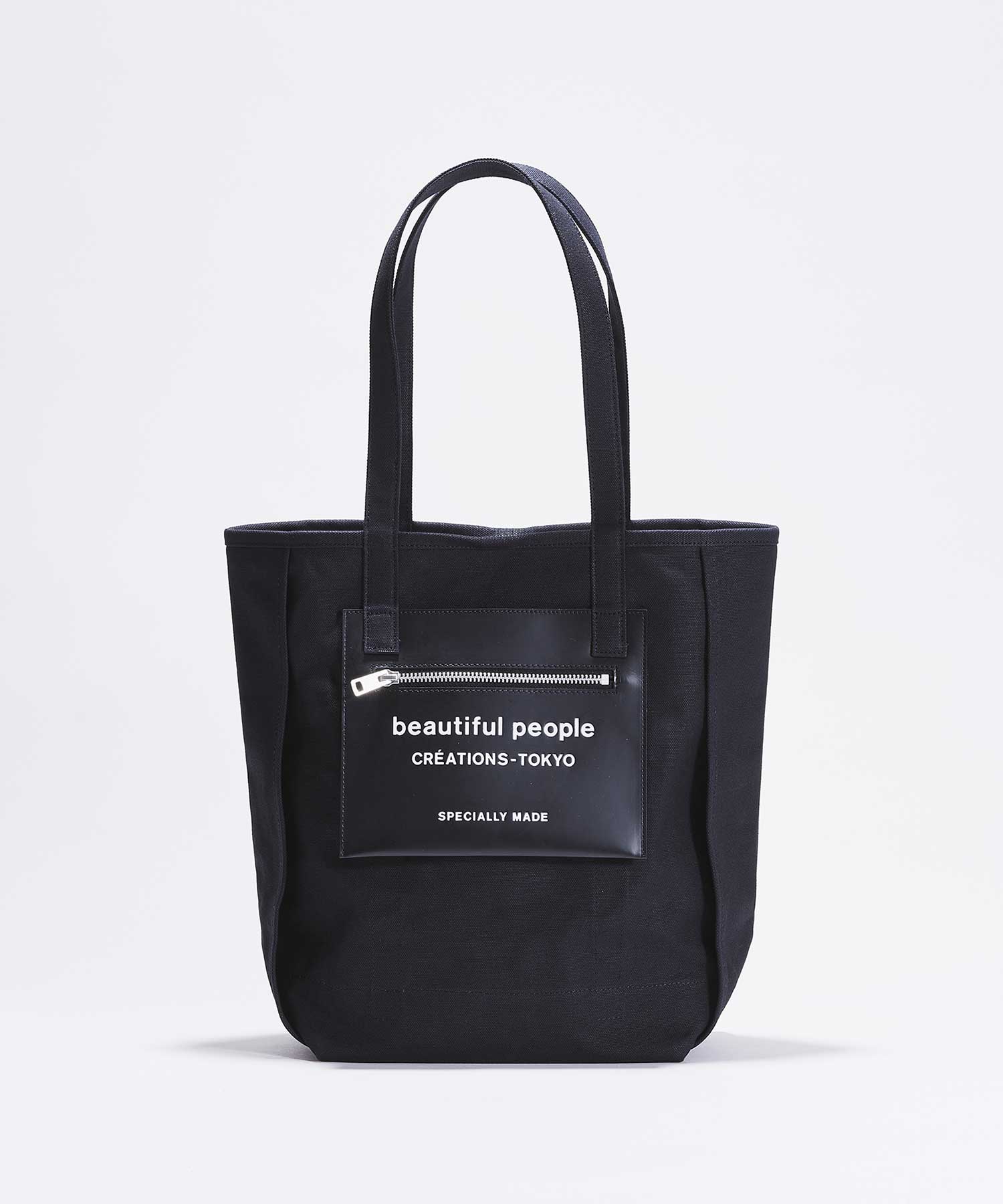 別注 Logo Leather Pocket Tote Bag