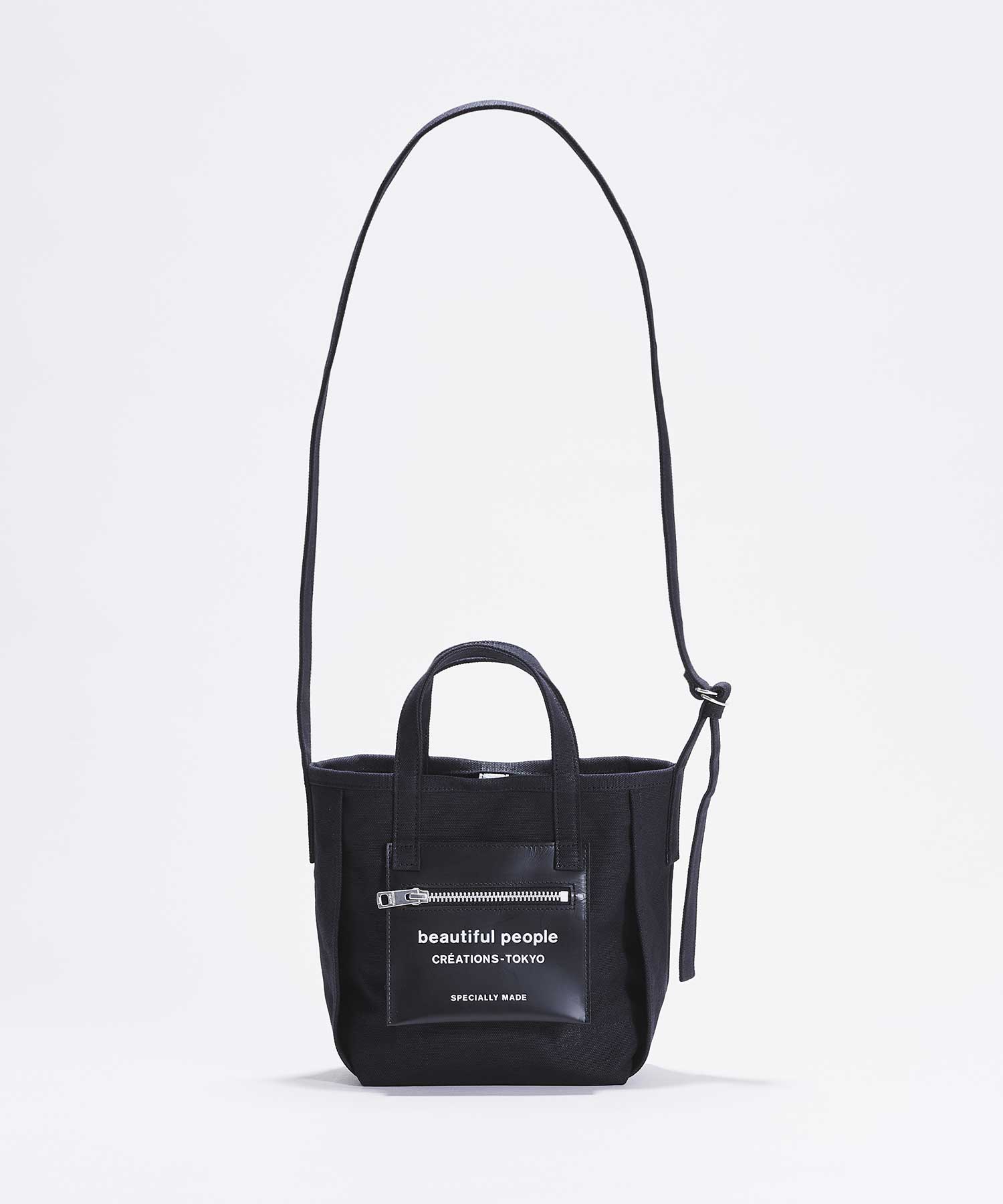 別注 Logo Leather Pocket Mini Tote Bag