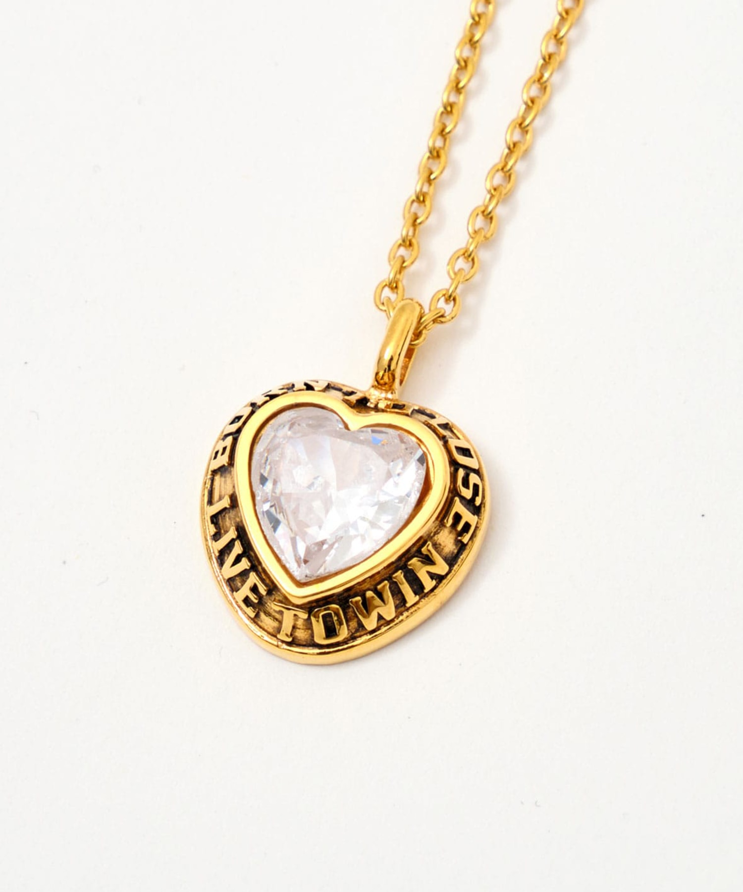 HEART CLASS RING CHARM NECKLACE