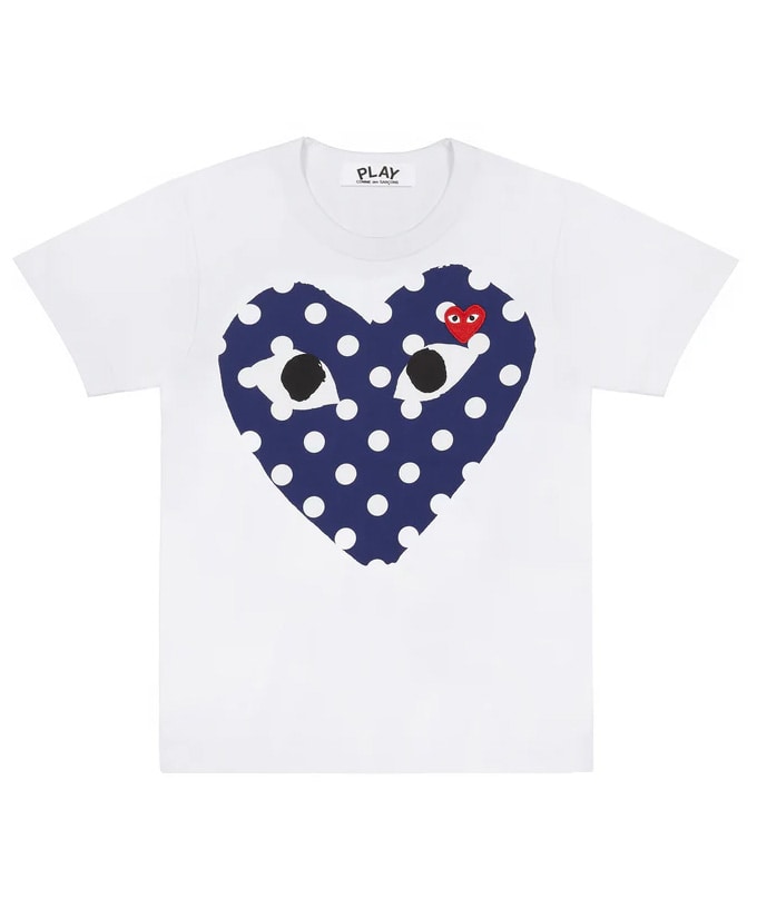 T-SHIRT RED EMBLEM POLKA DOT