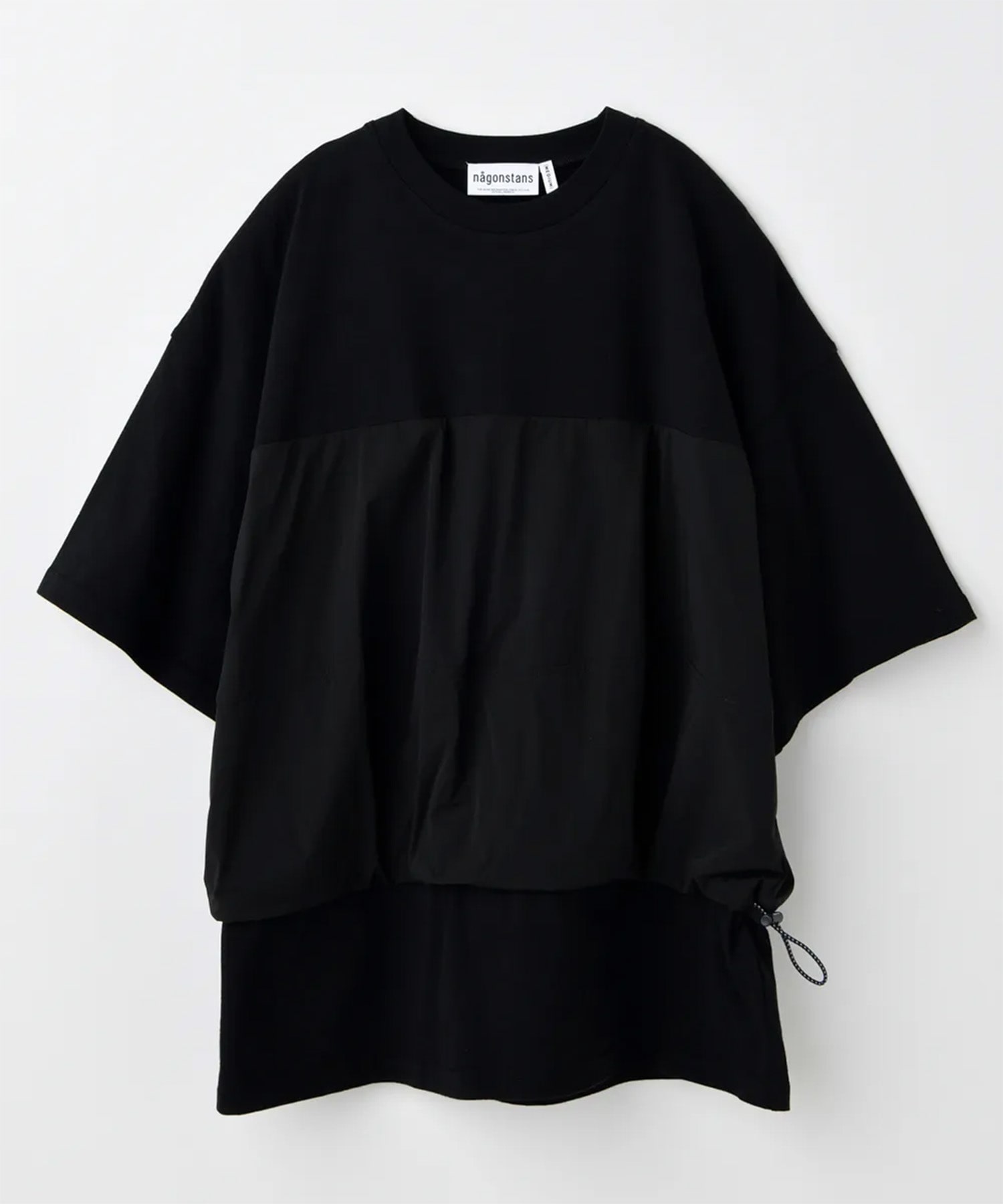 woven combinatin t-shirt