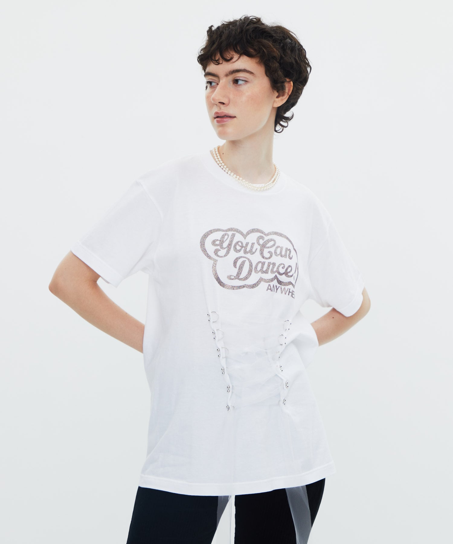 CP-25222B　Lace Up Tee