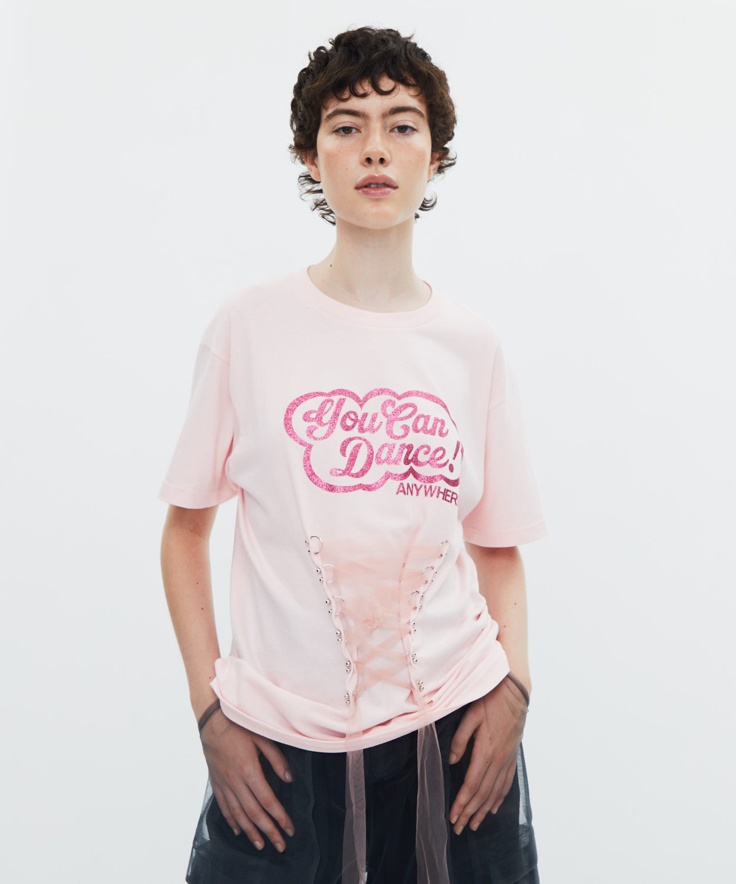 CP-25222B　Lace Up Tee