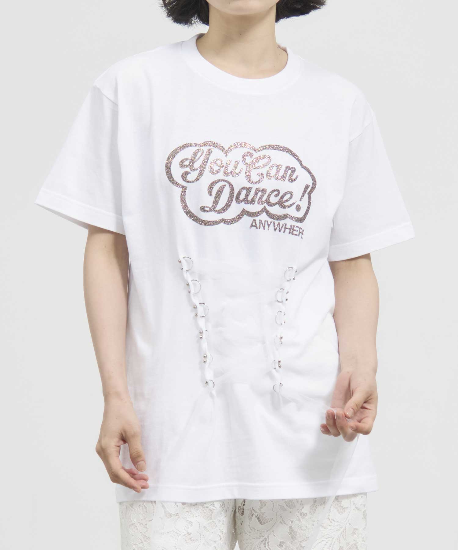 CP-25222B　Lace Up Tee