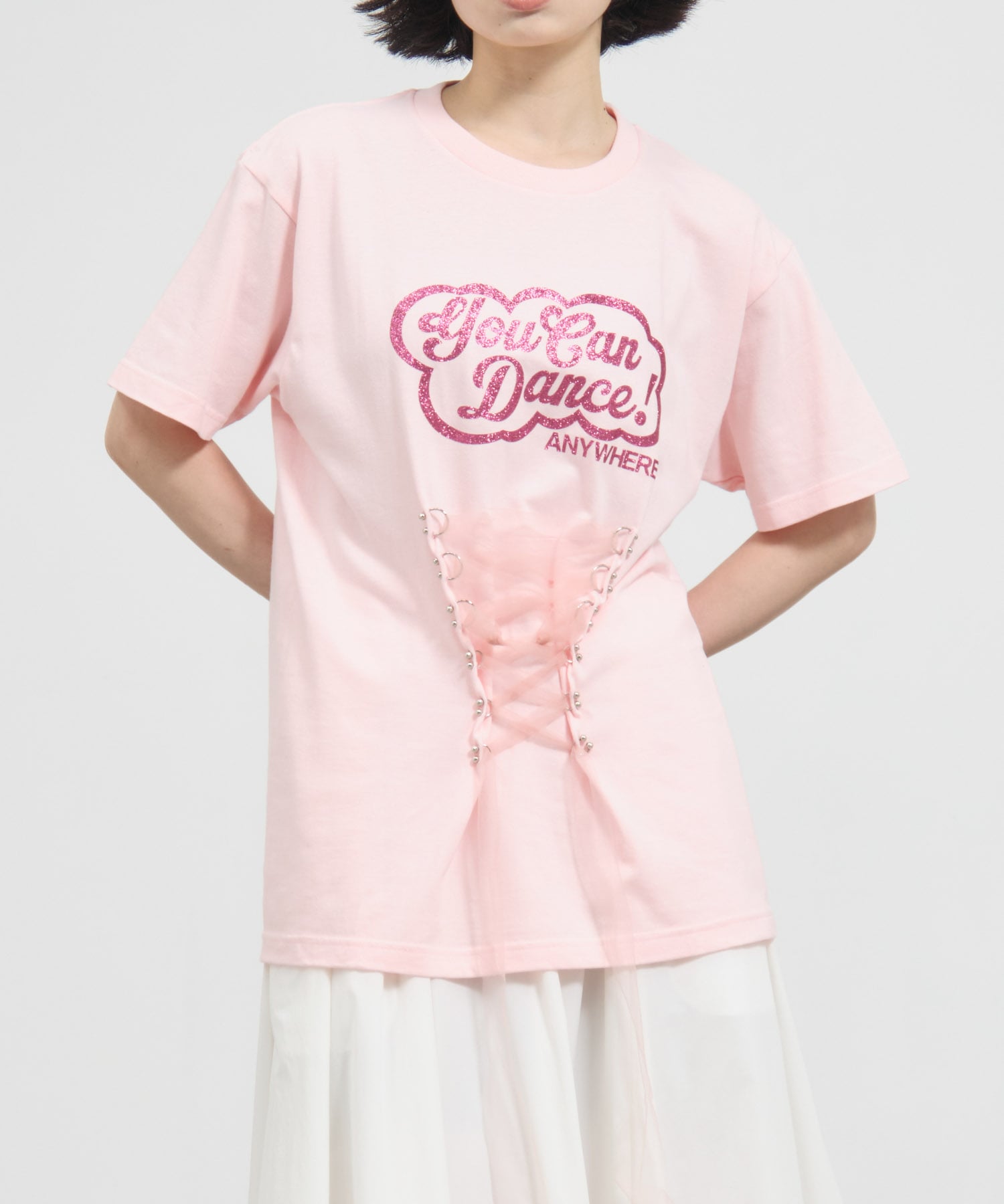 CP-25222B　Lace Up Tee