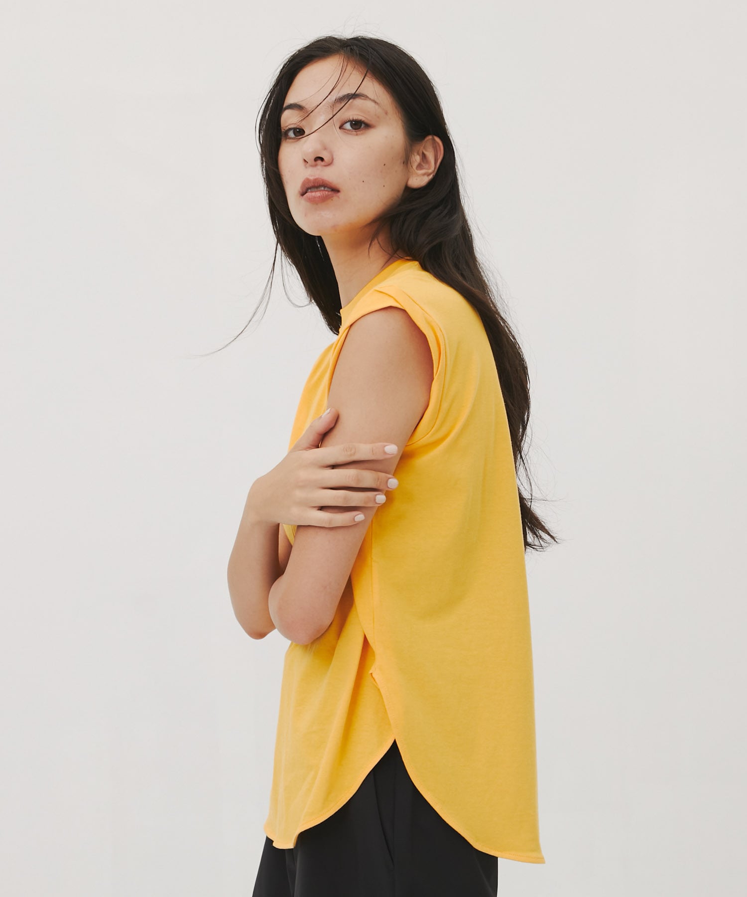 ソフト天竺2 Round hem T/T