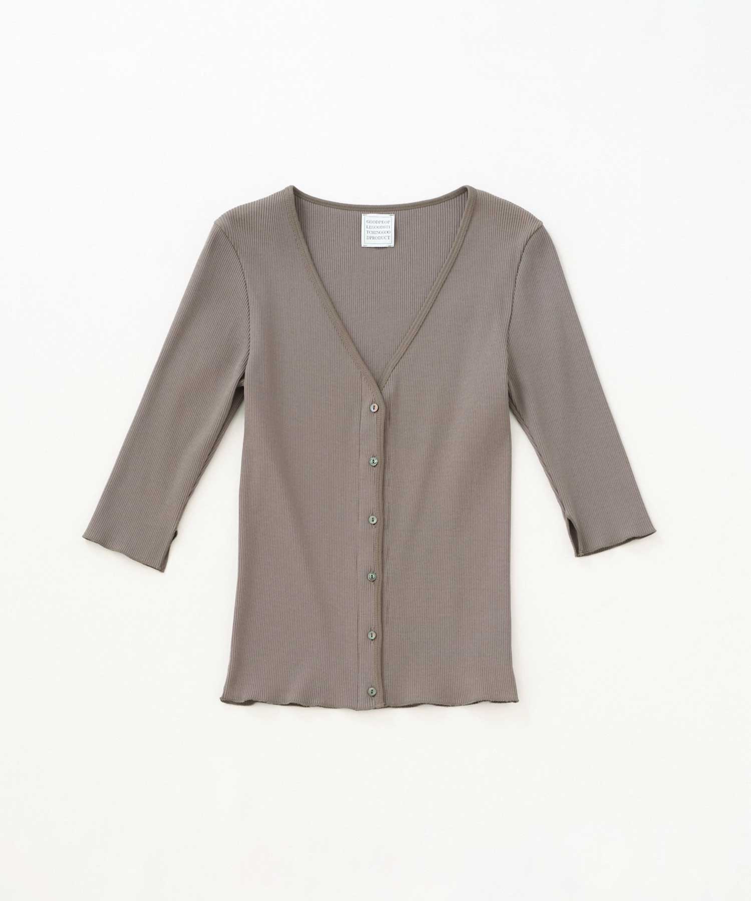V Neck 3/4 Sleeve Cardigan