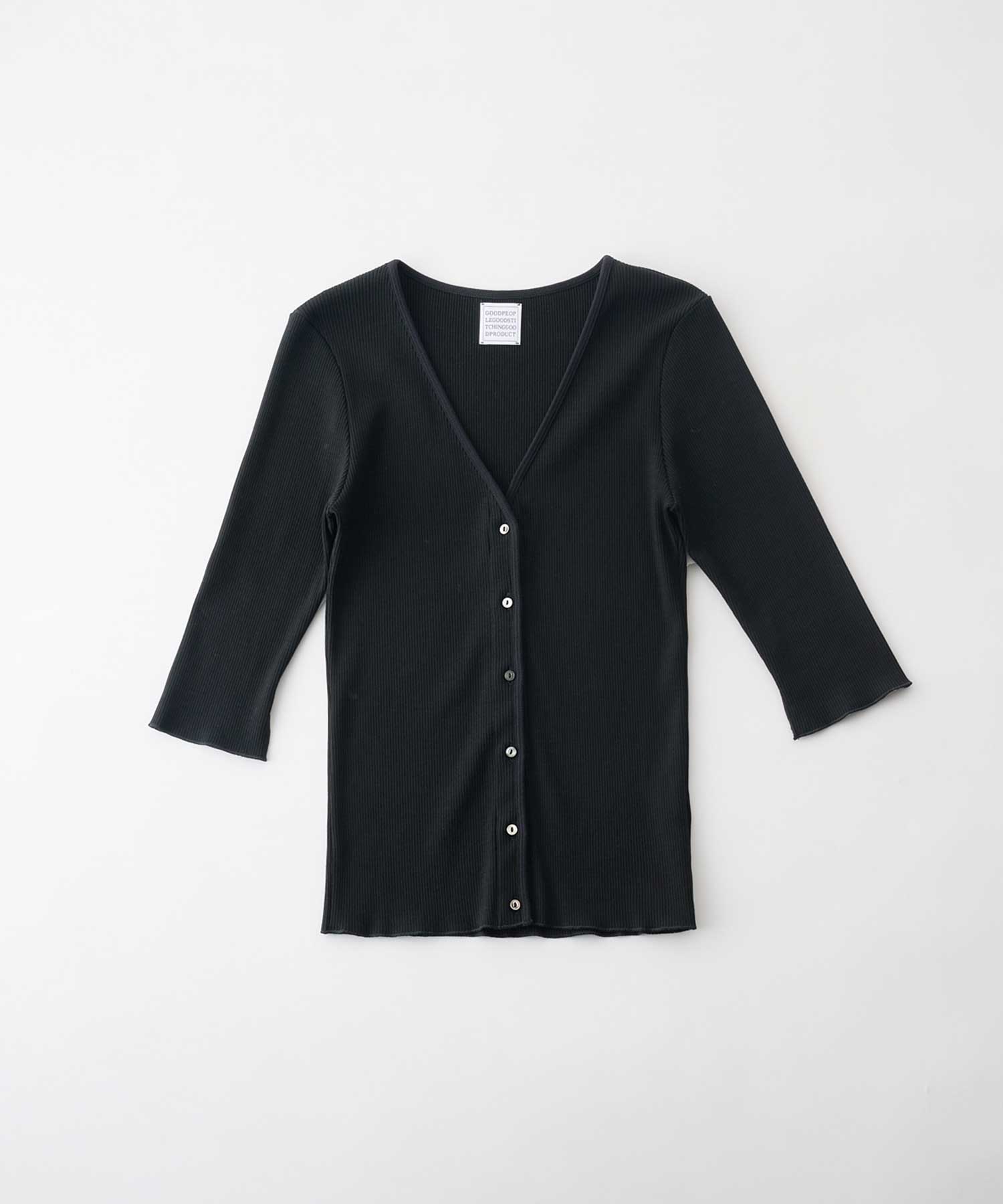 V Neck 3/4 Sleeve Cardigan