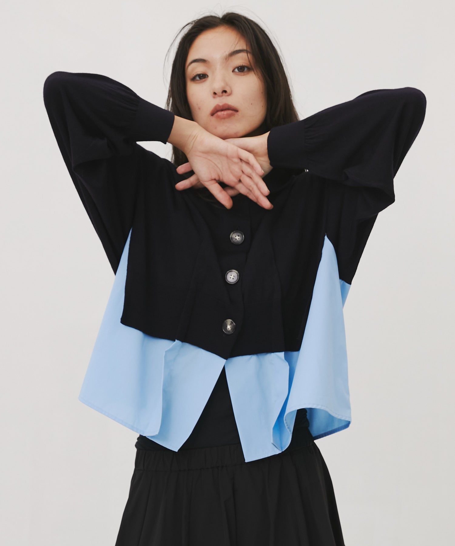 FAKE-LAYERED CARDIGAN
