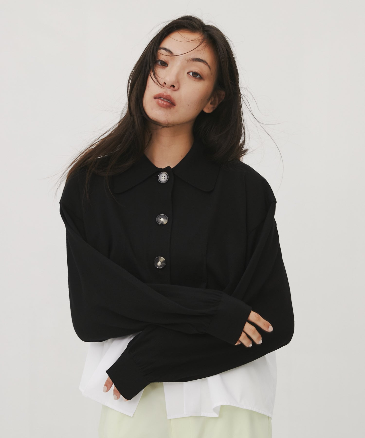 FAKE-LAYERED CARDIGAN