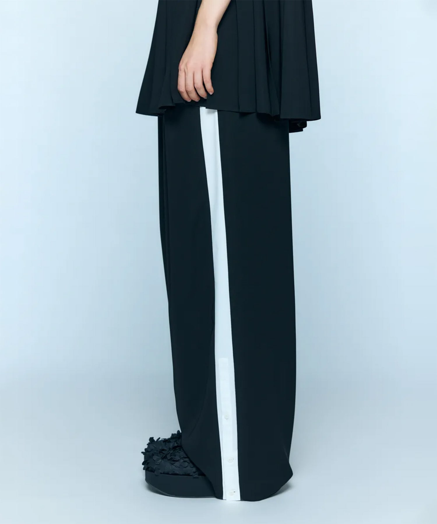 SHIRT-LAYERED WIDE-PANTS