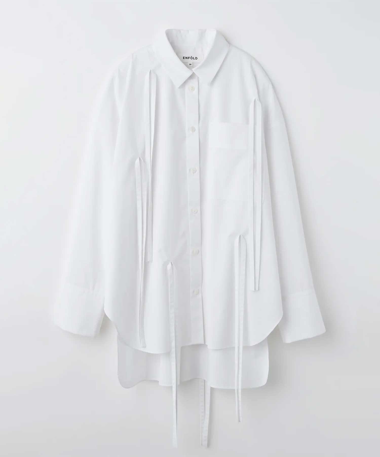 ナナコ　美品　ENFOLD　ニットコンビネーションシャツ　エンフォルド KNIT COMBINATION SHIRT（300HA470