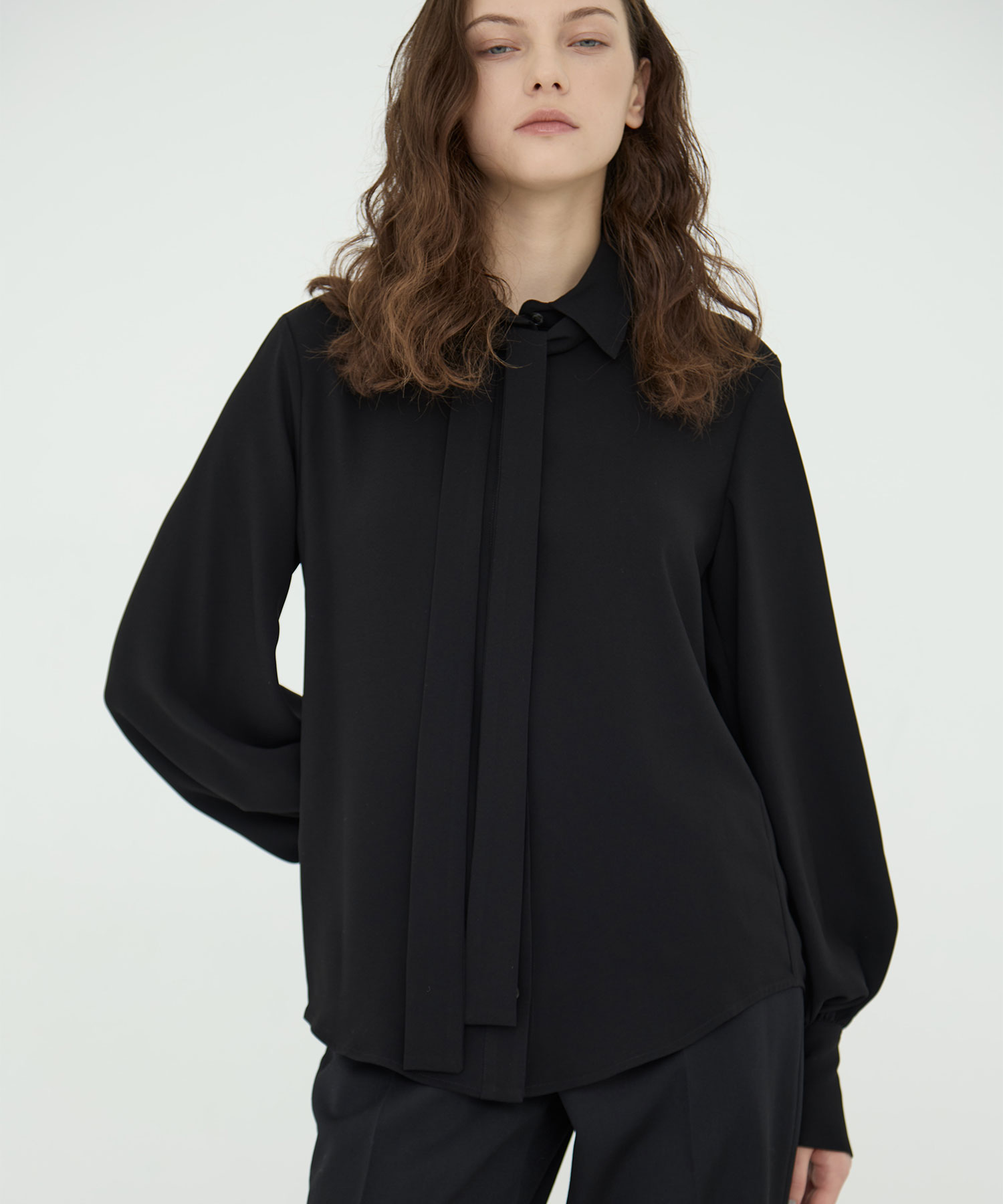 BLACK FORMAL BOWTIE SHIRT