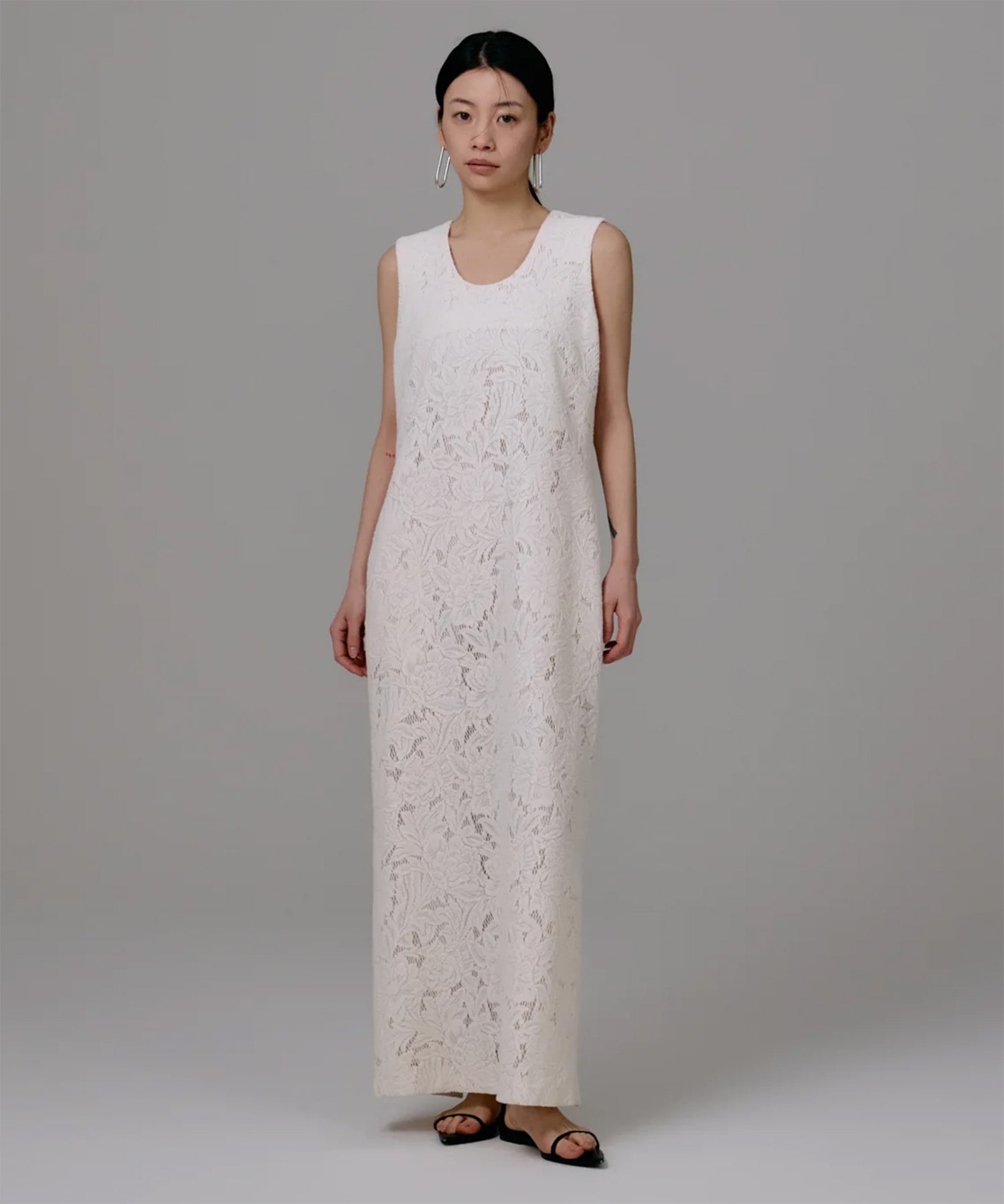 flower jacquard lace dress