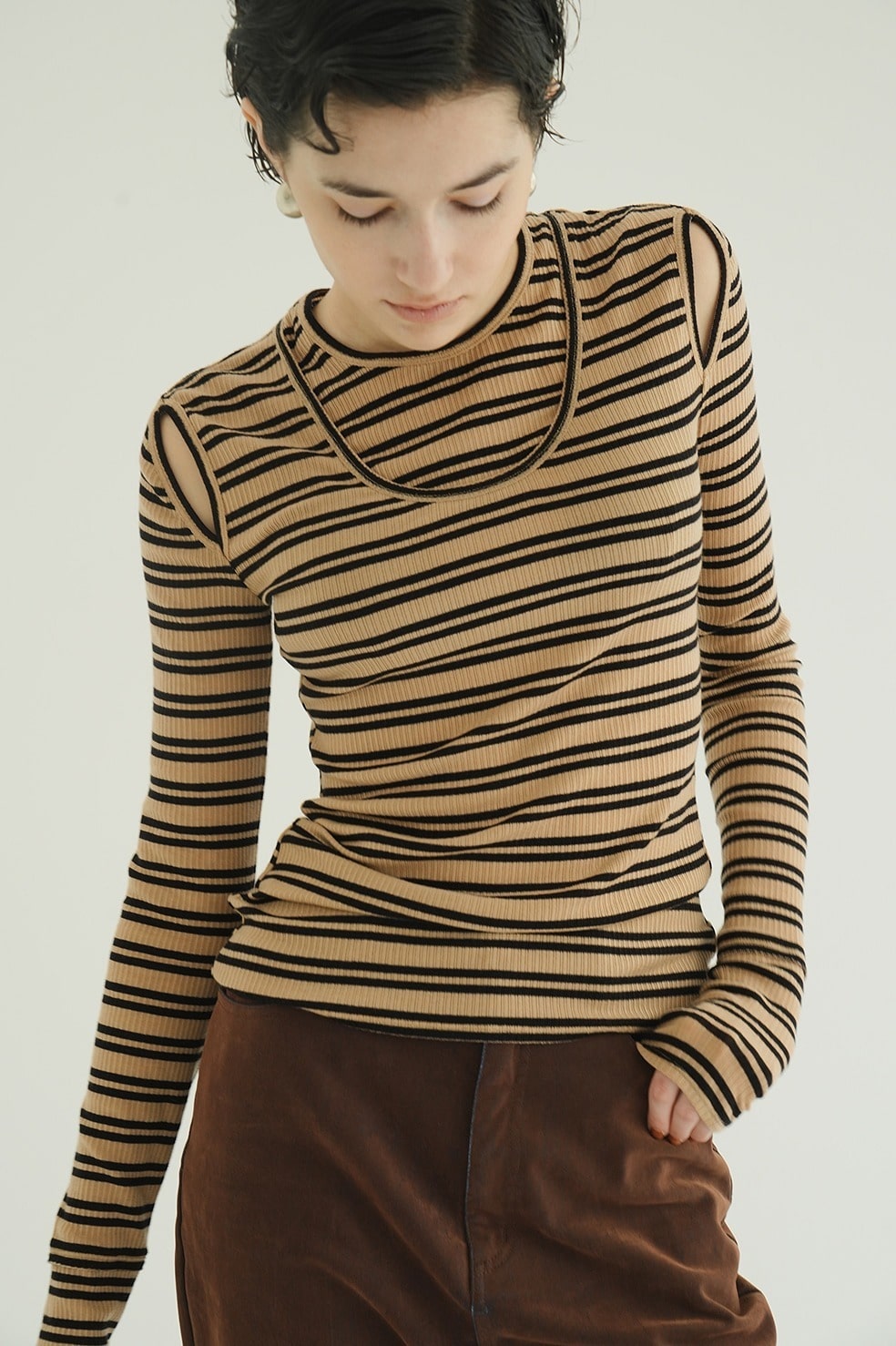 LAYERED SHOULDER CUT TOPS