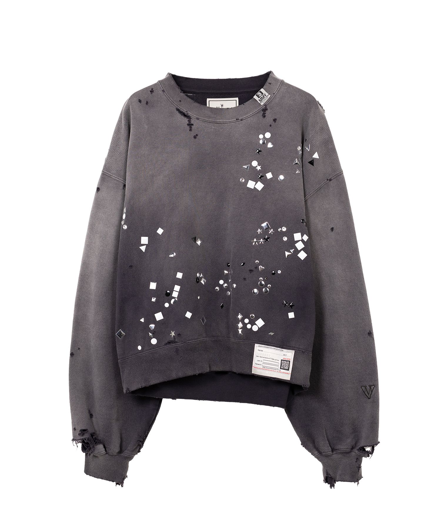 EMBELLISHED SUN FADED PULLOVER