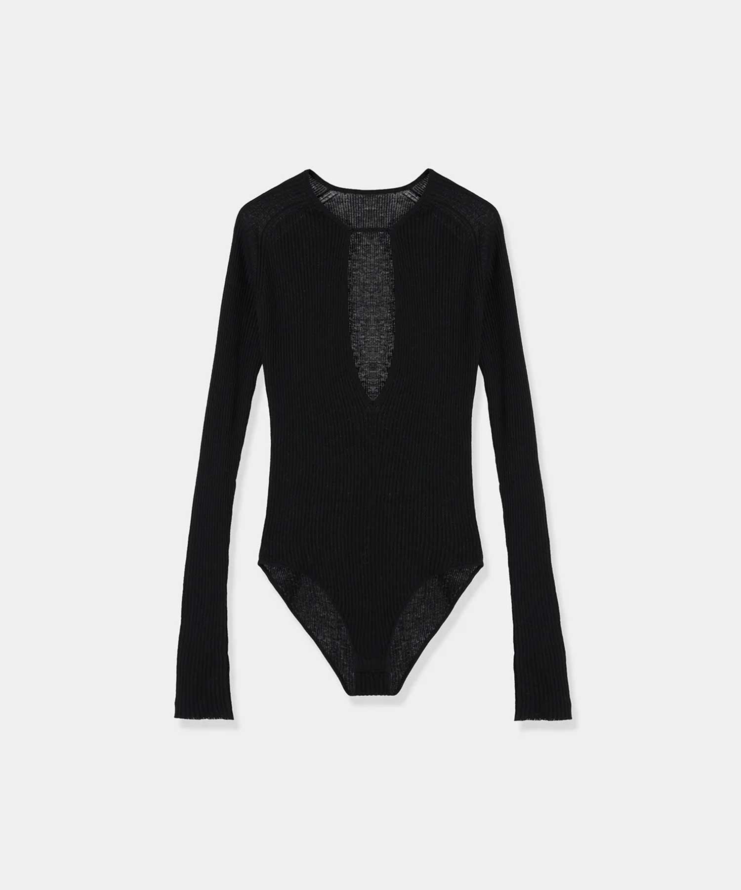 Vneck knit body suit