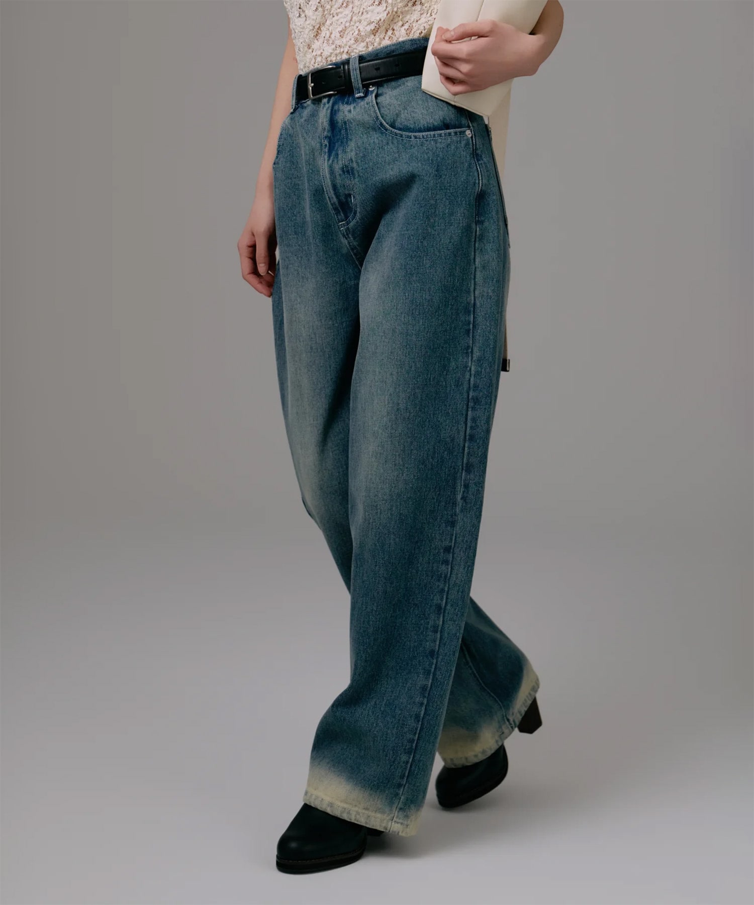 bleach hem denim