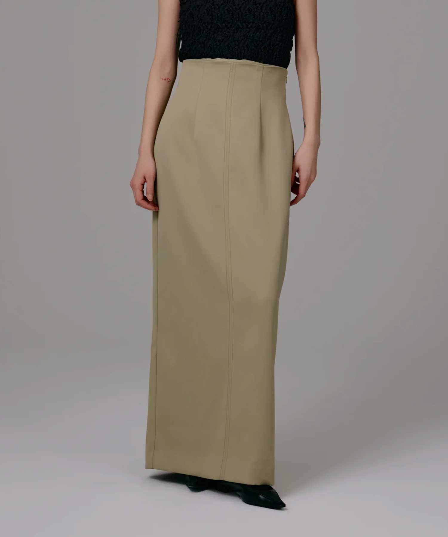 satin pencil skirt