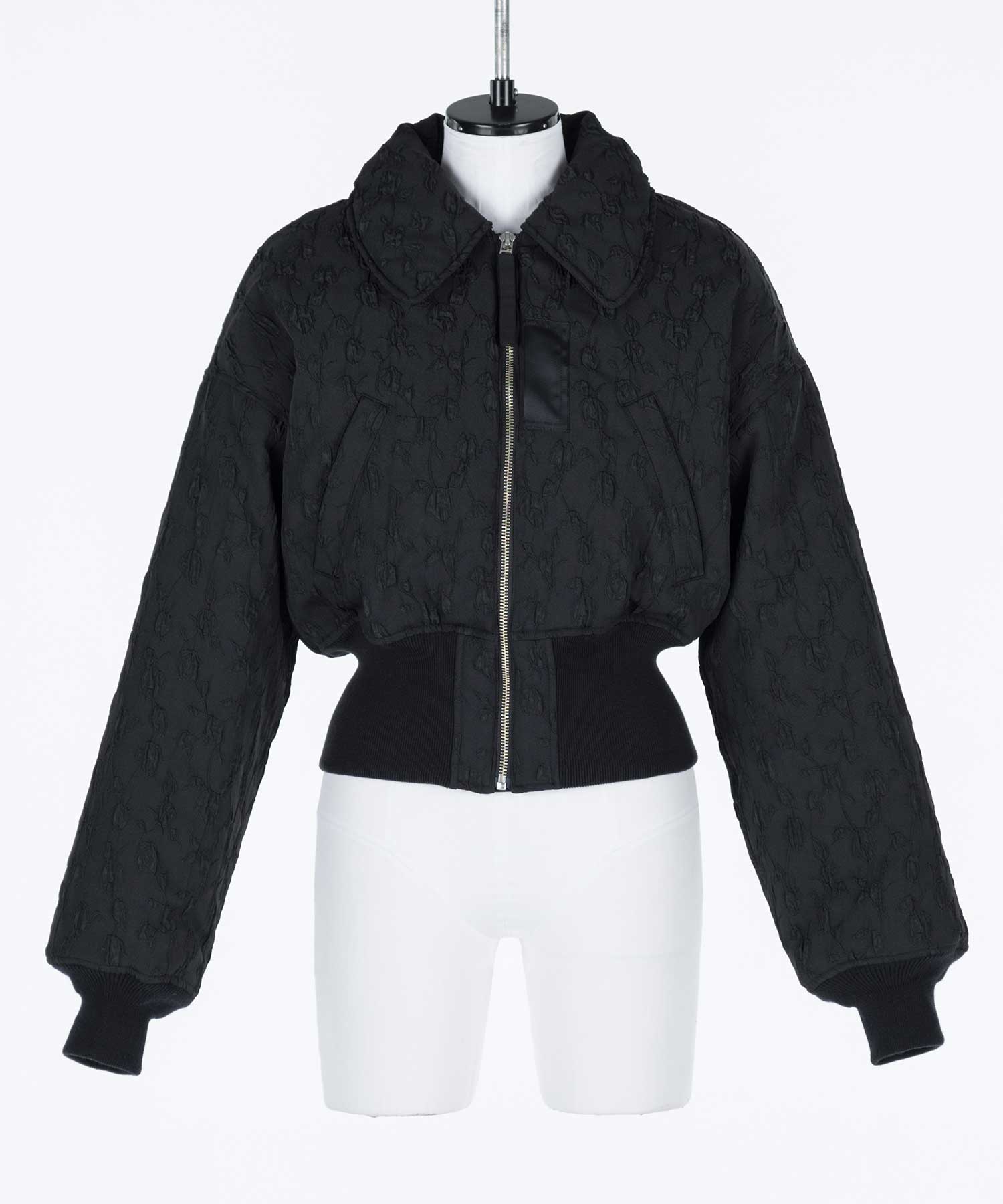 Floral jacquard bomber jacket