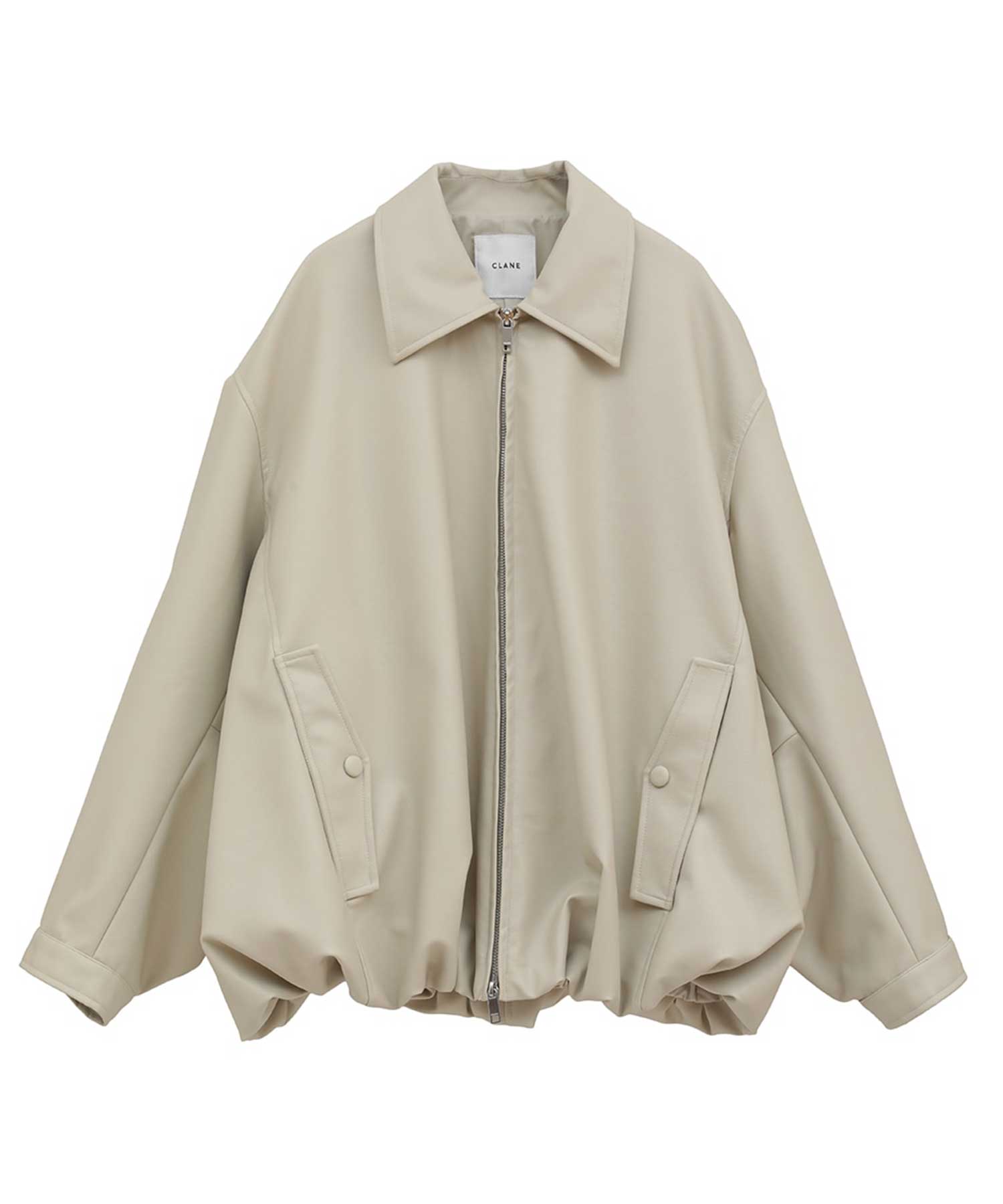 FAKE LEATHER BALLOON JACKET