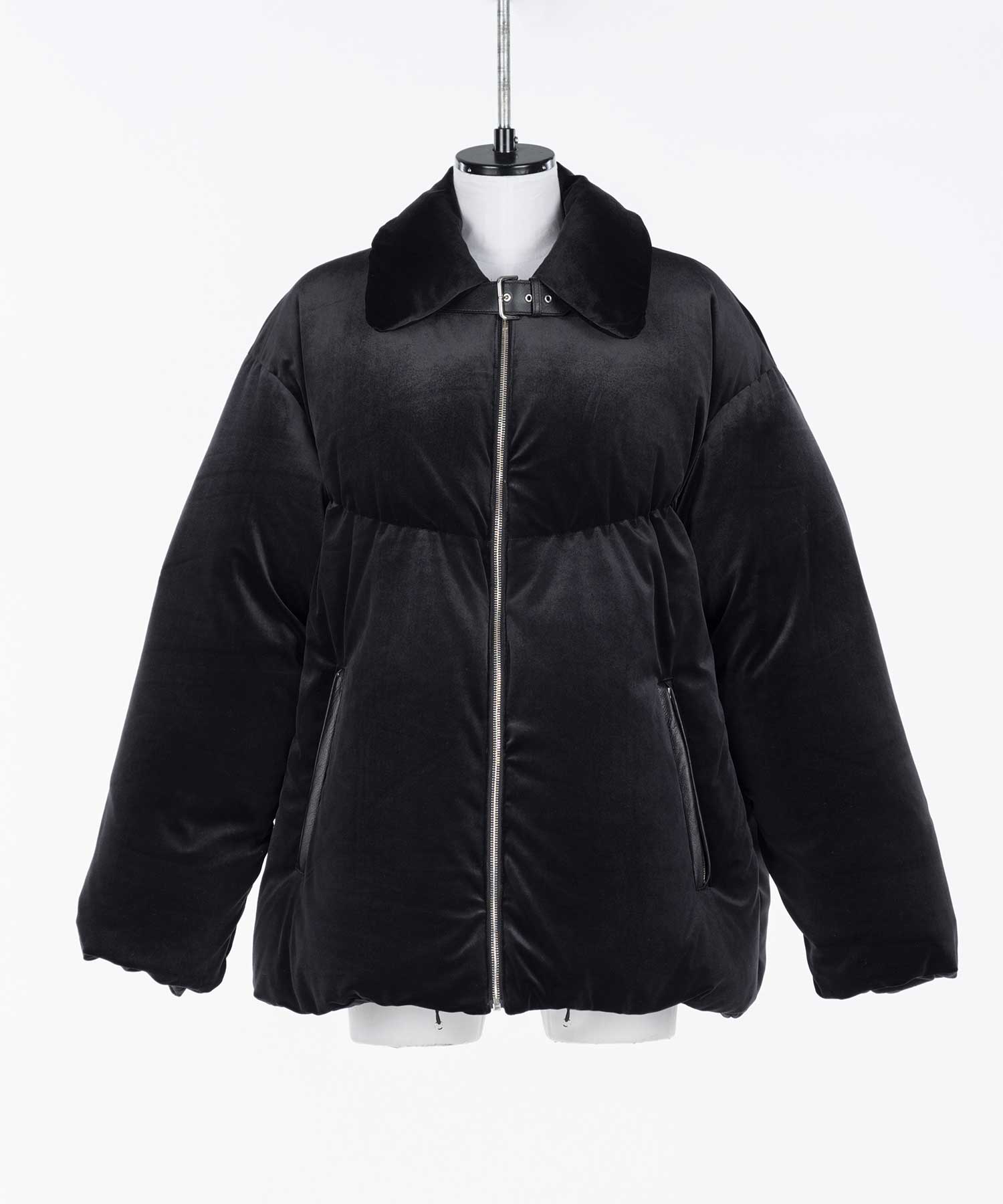 Velour down coat