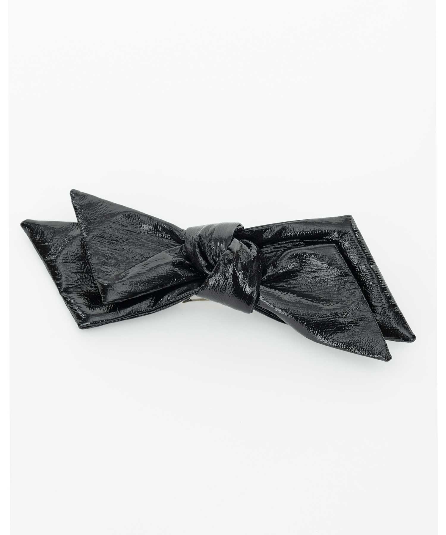 Faux Leather bow hair clip