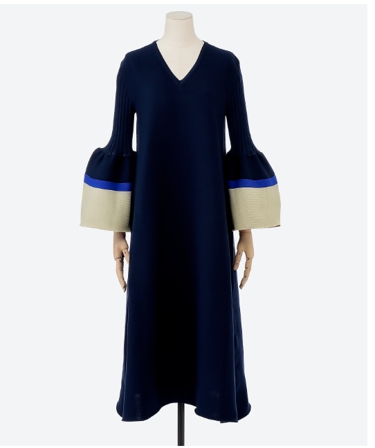 POTTERY LONG BELL SLEEVE FLARE DRESS