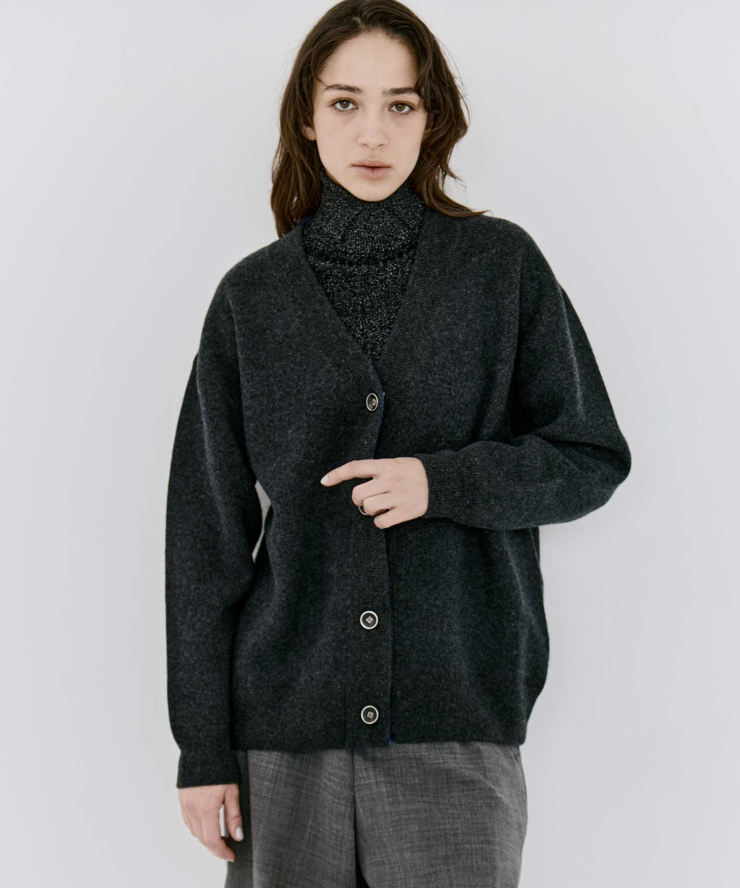 CASHMERE REVERSIBLE CARDIGAN