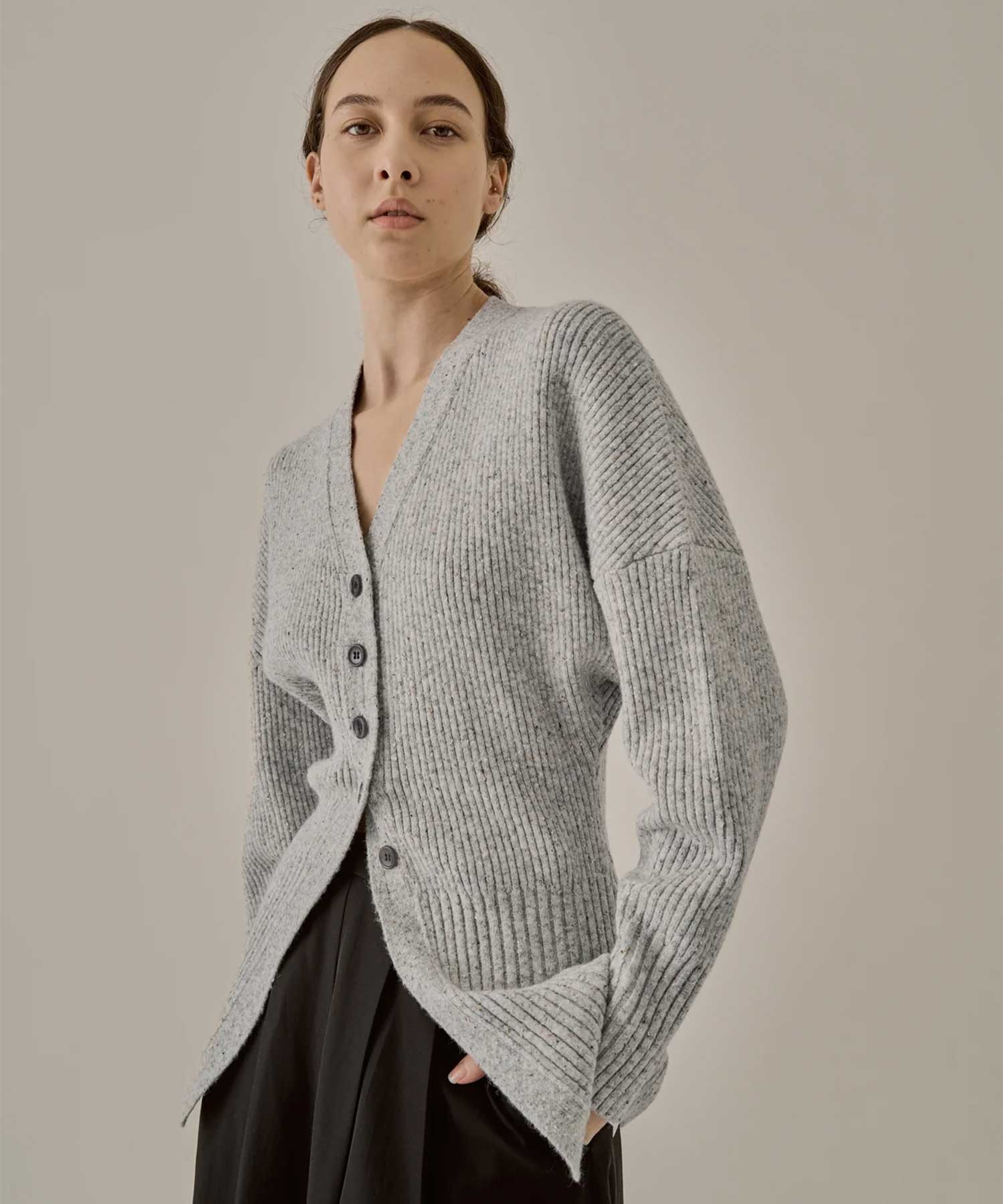 Greer melange knit cardigan