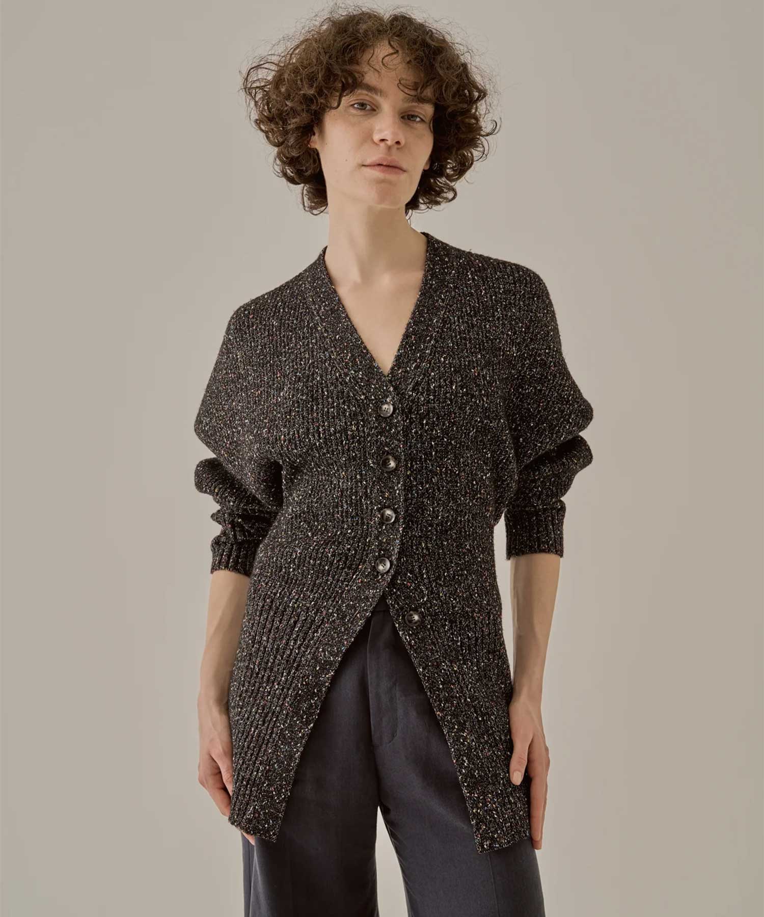 Greer melange knit cardigan