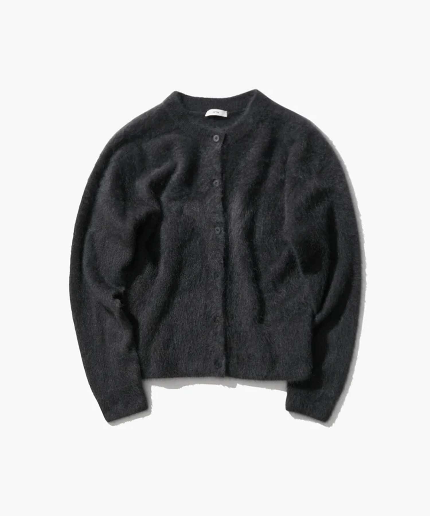 ROYAL CASHMERE FUR CREWNECK CARDIGAN
