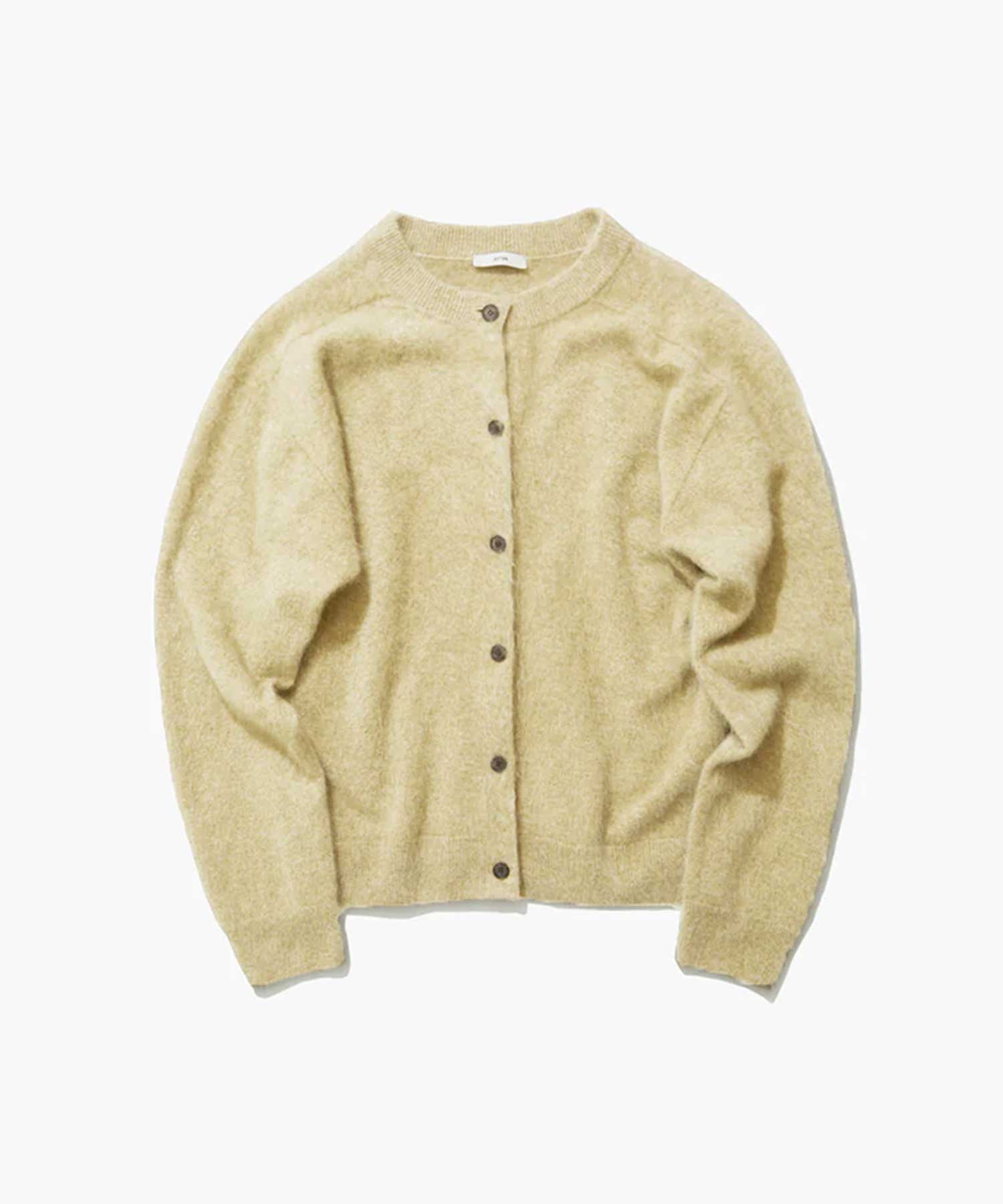 ROYAL CASHMERE FUR CREWNECK CARDIGAN