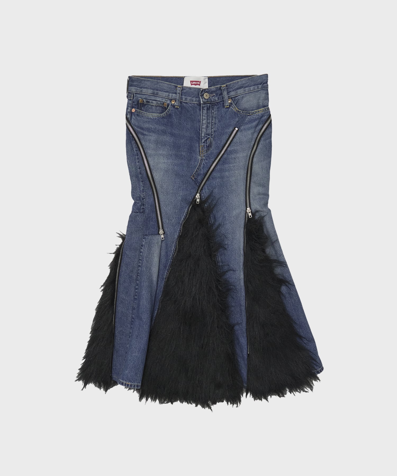 JP-S201-051 Levis Denim×Fur Skirt