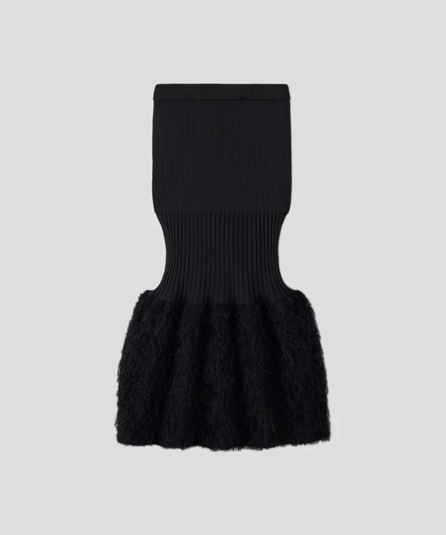 FLUTED PILE GLITTER MERMAID SKIRT